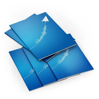 Produktbild von itenga SET 5x Papierflieger Blau (Motiv 16) Hausaufgabenheft DIN A5, 96 Seiten