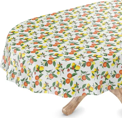 Produktbild von Tischdecke Wachstuch Essen Grau Robust Wasserabweisend Oval Breite 140 cm Länge 180 cm