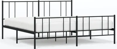 Obrázek produktu pro vidaXL Kovová postel bez matrace s podnožkou černá 180x200 cm