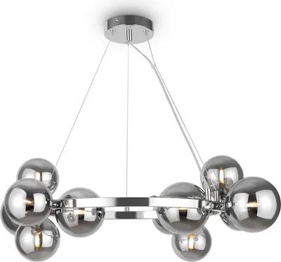 Zdjęcie produktu dla Żyrandol DALLAS chromowany dymiony 11xG9x28W szkło wym:137x25x67cm IP20 Maytoni
