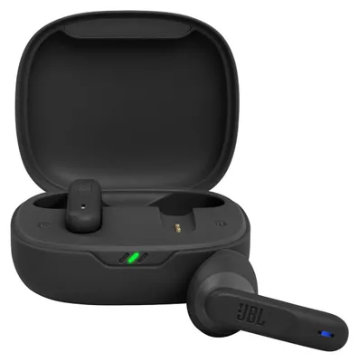 Zdjęcie produktu dla Wave 300 TWS – bezprzewodowe słuchawki douszne Bluetooth, czarne. Bezprzewodowe słuchawki z wbudowanym mikrofonem. Odtwarzanie muzyki do 26 godzin. W zestawie etui ładujące