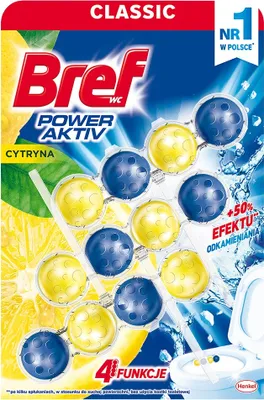 Produktbild von Odorizér vzduchu Bref WC Power s Aktivním Citronovým Aromatem - 3x 50g