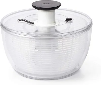 Produktbild von Famanu Salatschleuder 4.0, 6 Liter, rutschfester Boden, einfaches Trocknungsmechanismus – transparent
