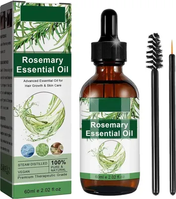 Produktbild von Rosmarinöl Haare und Haut 60ML Haarpflege Wachstum für Augenbrauen Wimpern Kopfhaut Ernährung