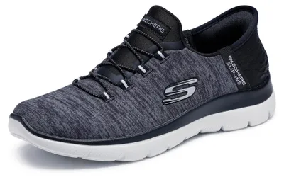 Produktbild von Skechers Damen Summits Dazzling Haze Slip-InTurnschuhe, Black Mesh/White Trim, 3