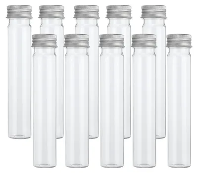 Image de Elzusha - Ensemble de 50 tubes à essai de 65 ml avec bouchon
