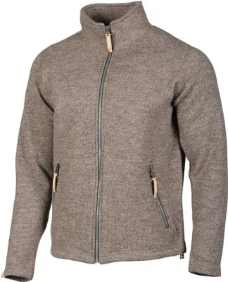 Produktbild von Ivanhoe Pullover NLS Sap Muskatnuss durchgehender Reißverschluss-100% reine ungefärbte Wolle - Braun