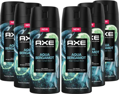 Produktbild von 6x Axe Deospray – Kenobi Aqua Bergamot 150 ml