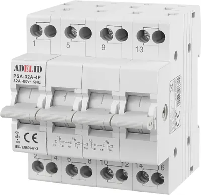 Produktbild von Wahlschalter Umschalter 1-0-2 32A 4-polig Reiheneinbau
