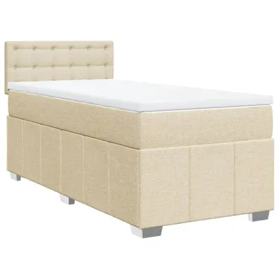 Produktbild von vidaXL Boxspringbett mit Matratze Creme 80x200 cm Stoff