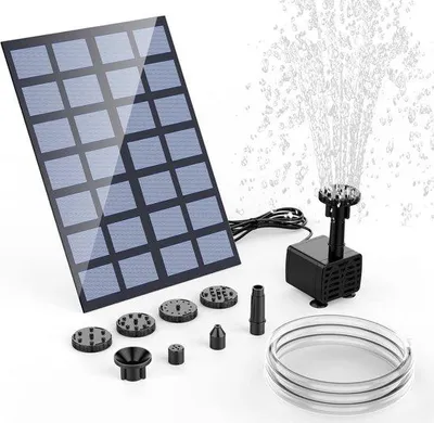 Obrázok produktu pre Solárna fontána – solárna fontána napájaná solárnou energiou – vonkajšia fontána – 2,5 W – vonkajšia fontána s solárnym napájaním