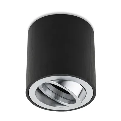 Produktbild von Sweet LED Aufbaustrahler GU10 rund Aluminium schwarz chrom Aufbauspot