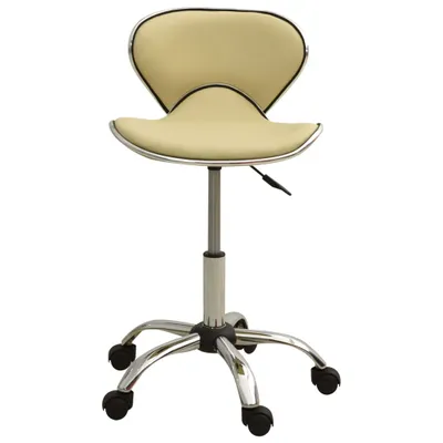Produktbild von vidaXL Friseur Rollhocker Creme Kunstleder