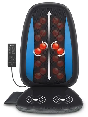 Produktbild von Comfier Shiatsu-Rückenmassagegerät mit Wärme – Tiefengewebe-Massagestuhl, Massagestuhl für vollen Rücken, Stuhlmassagegerät für Zuhause oder Büro, Geschenk für Damen, Herren