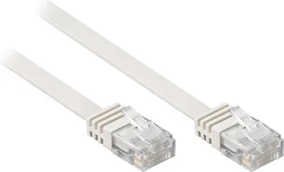Produktbild von Patchkabel, Cat. 6, U/UTP, FLACHKABEL, grau, 3m, Good Connections®