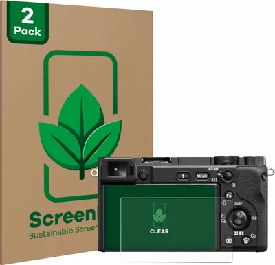 Produktbild von 2x ScreenLeaf Schutzfolie für Sony Alpha 6400A nachhaltiger Displayschutz Display Schutz Folie Klar Transparent