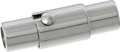 1 Edelstahl Magnetschließe / Magnetverschluss, zylinder, 17x6mm