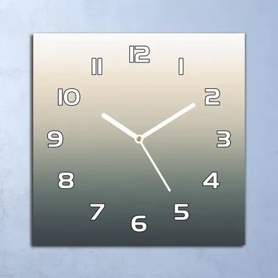 Produktbild von Deko Glasuhr Wanduhr 30x30 Pastell Farbverlauf Quarz Küchenuhr Bürouhr