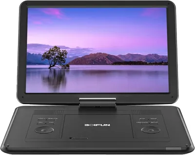 Productafbeelding van Draagbare DVD-speler, 15,6-inch HD-scherm, 5000mAh batterij, resolutie van 1280 x 800, ondersteuning voor meerdere formaten, 270° draaibaar