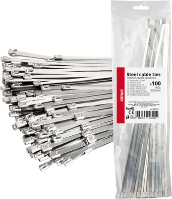 Immagine prodotto di Fascette in acciaio inox 4,6x350mm 100 pz. per l'industria e l'edilizia AMIO-04324