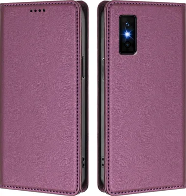 Produktbild von Handyhülle für Infinix GT 30 Pro 5G, Kunstleder Klapphülle Stoßfeste Magnetische Hülle mit Ständer Lila