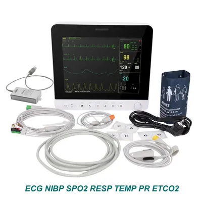 Obrázok produktu pre Prenosný CO2 kapnograf Monitor vitálnych parametrov 7 parametrov, 12,1 palca