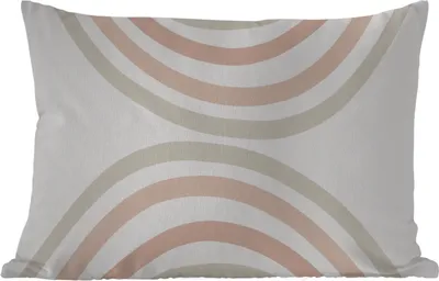 Produktbild von MuchoWow® Outdoor Kissen - Regenbogen - Design - Pastell - 50x30 cm - Wetterfest - Lounge Kissen - Sofa kissen - Wohnzimmer Dekoration