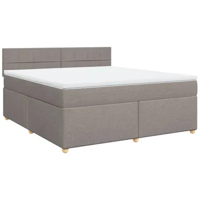 Productafbeelding van vidaXL Boxspringbed met matras, taupekleurig, 180x200 cm, met stoffen bekleding