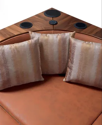 Zdjęcie produktu dla Brązowa sofa narożna Designerski salon Luksusowa sofa w kształcie litery L