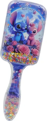 Obrázok produktu pre Kefa na vlasy - Stitch a Angel/Pink flowers