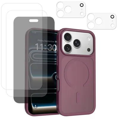 Immagine prodotto di Custodia MagSafe per Apple iPhone 18 Pro Max, pellicola protettiva in vetro temperato, protezione per la fotocamera