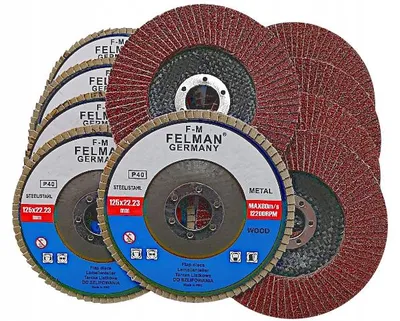 Produktbild von Felman 10x Lamellenschleifscheiben 125mm P40 für Metall und Holz