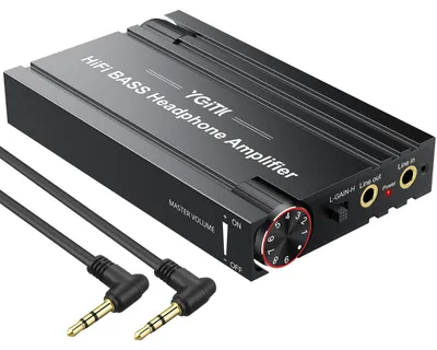 Zdjęcie produktu dla Wzmacniacz słuchawkowy HiFi - 16-600 Ω - 1350 mA - Regulacja basu - Aluminium - Mini hi-fi