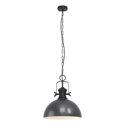 Produktbild von EGLO Pendelleuchte Combwich, Hängelampe Industrial, Vintage, Retro, Hängeleuchte aus Stahl in Schwarz, Creme, Esstischlampe, Lampe, E27, Ø 40 cm