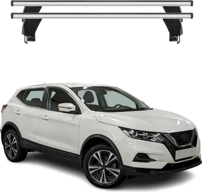 Image de Menabo Barres de toit Transversales pour Nissan Qashqai J11 2014-2021 Alu Gris