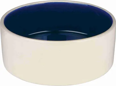Produktbild von TRIXIE Keramiknapf - creme/blau - 1 l/ø 18 cm