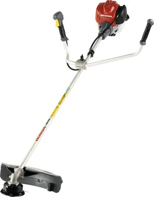 A Honda brush cutter is shown against a white background.