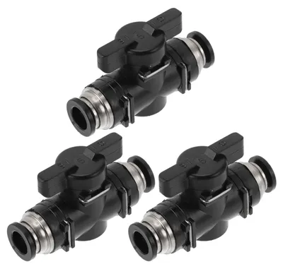 Productafbeelding van Luchtfittingen 5/16 inch - 3 Stuks Zwart/Zilver