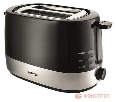 Produktbild von Gorenje T850BK, 2 Scheibe(n), Schwarz, Silber, 850 W, 1 m, 307 mm, 167 mm