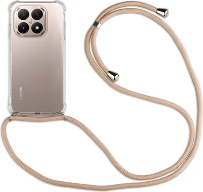 Produktbild von Handykett für Xiaomi 15T Hülle mit Kordel Handyhülle mit Band in Beige / Braun