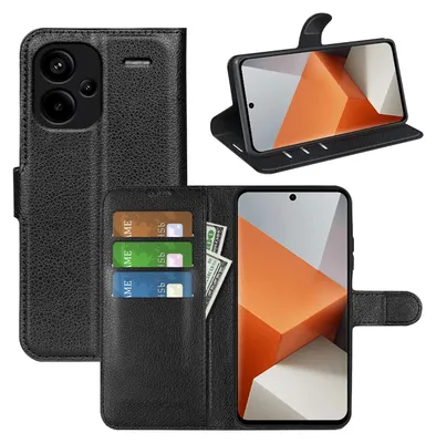 Obrázok produktu pre Puzdro na smartfón Xiaomi Redmi Note 13 Pro Plus, čierne, z umelej kože, obal typu Book