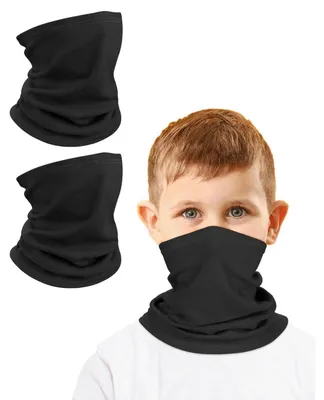 Immagine prodotto di Sciarpa a tubo per bambini, invernale, scaldacollo, colore nero, set da 2