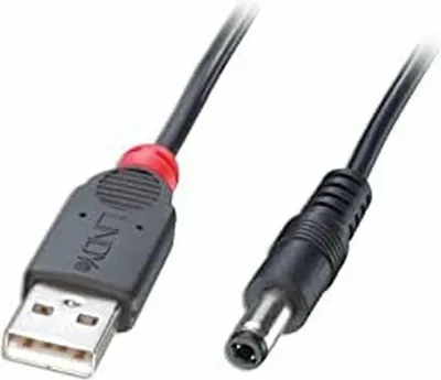 Image de LINDY USB 2.0 Typ A an DC 5.5/2.5mm St Adapterkabel 1.5m