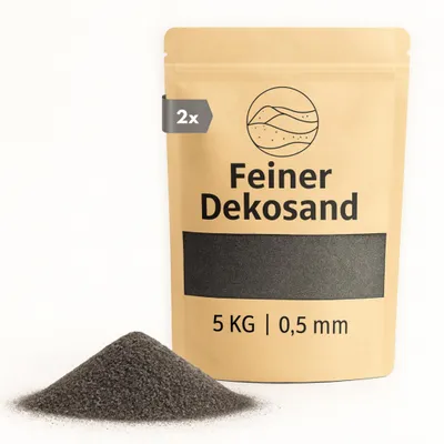 Productafbeelding van Deko-Sand, grijs, 10 kg, geschikt voor vazen, glazen en decoratieve versieringen