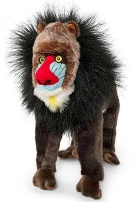 Image de Peluche singe mandrill 31 cm - living nature - an723