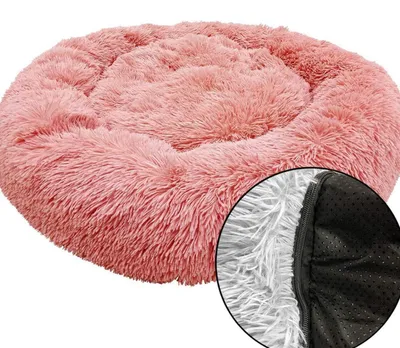 Obrázok produktu pre Kolo psie lôžko, plyšové, tvar donutu, priemer 70 cm, možné prať, protišmykové, odnímateľné, ortopedické