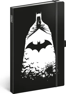 Image de Carnet de notes ligné avec élastique env. A5 - Bloc-notes pour garçons adolescents, enfants, hommes - Ecole et bureau Journal Journal Notebook (Batman)