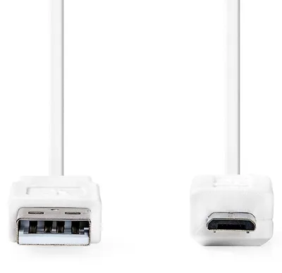 Obrázek produktu pro Nedis CCGP60410WT10, 1 m, USB A, Micro-USB B, USB 2.0, 0,48 Gbit/s, Bílá