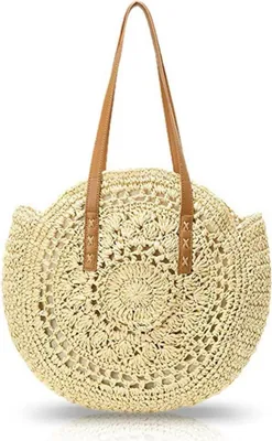 Obrázok produktu pre Pahajim slamená kabelka Dámska letná plážová taška 44 cm veľká Boho štýl