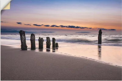 Produktbild von ARTland Wandbild, selbstklebend Buhne an der Küste der Ostsee II Größe: 90x60 cm